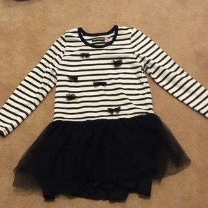 Girls black and white dress